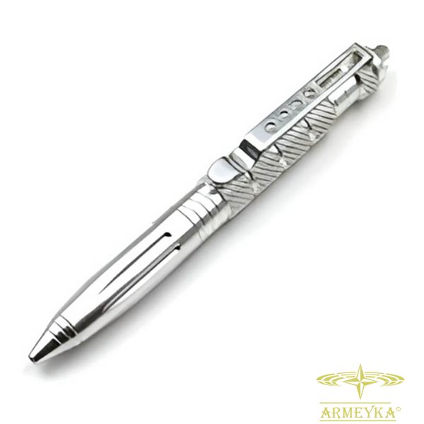 Набор для выживания тактическая ручка tactical pen серебро аллюминий PRC Y370002L фото