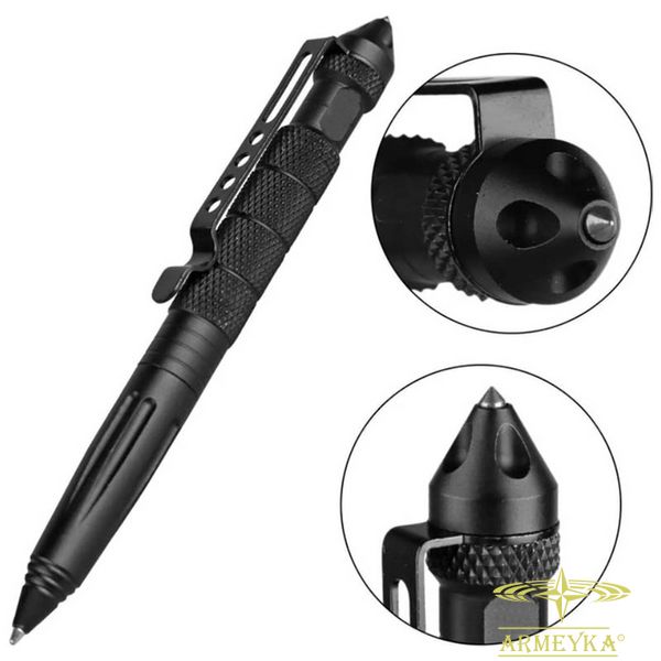 Набор для выживания тактическая ручка tactical pen черный аллюминий PRC Y370002A фото