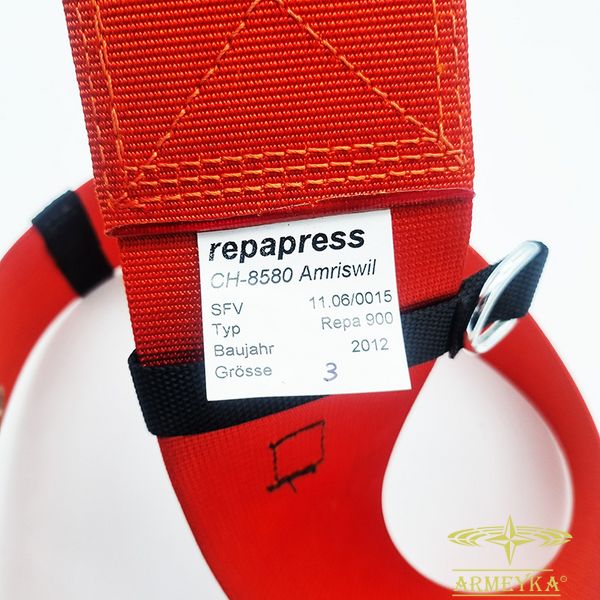 Пояс пожарного/спасательный с карабином repapress. красный нейлон Швейцария 789686 фото