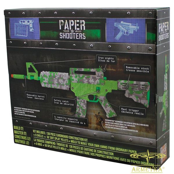 Игрушки автомат paper shooters "green spit" комби. комби. MFH Германия 38502 фото