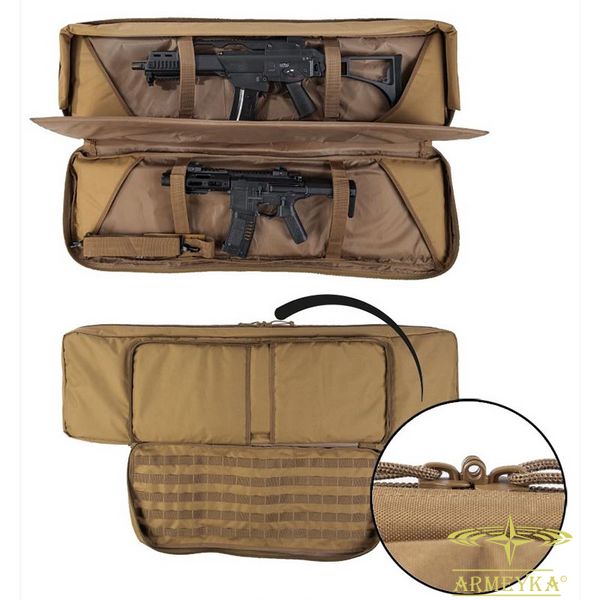 Чохол для зброї сумка-рюкзак (для двох одиниць зброї) койот оксфорд Mil-Tec Німеччина 16193405 фото