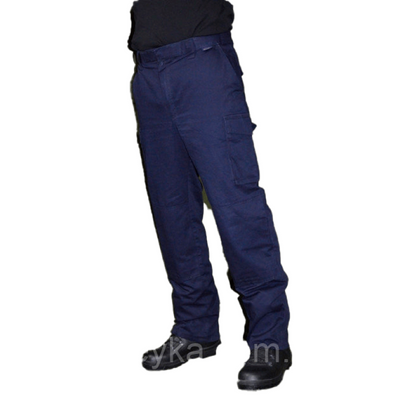 Штани police blue trousers home office темно-синій ripstop Оригінал Британія 294865 фото
