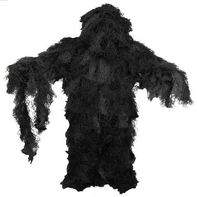 Маскувальний костюм 'ghillie'/3d маскування (костюм, капюшон, маскування зброї) нічний камуфляж синтетика MFH Німеччина 107636K фото