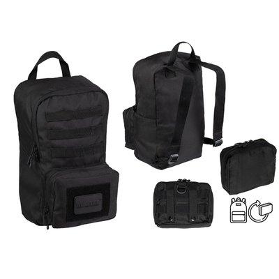 Рюкзак портативний us assault pack ultra compact, 15l чорний кордура Mil-Tec Німеччина 14002802 фото