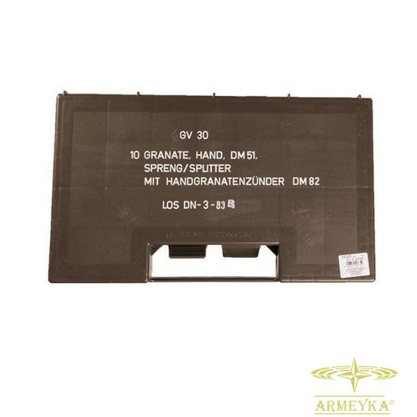 Ящик (контейнер) для 10 ручных гранат dm 51 олива пластик Оригинал США 91811500 фото
