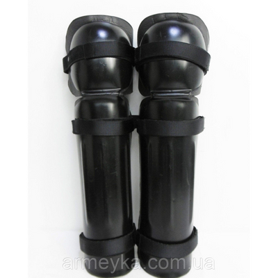 Баллистическая защита shin & knee guards limb protectors (колено+голень). черный пластик Оригинал Британия 124596 фото