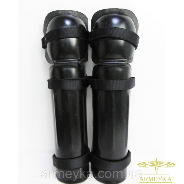 Балістичний захист shin & knee guards limb protectors (коліно+гомілка). чорний пластик Оригінал Британія 124596 фото