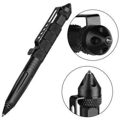 Набор для выживания тактическая ручка tactical pen черный аллюминий PRC Y370002A фото