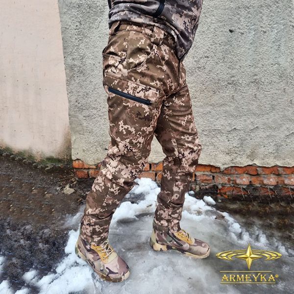 Брюки tactical, ветро/влагостойкие softshell мм-14 софшел UA
