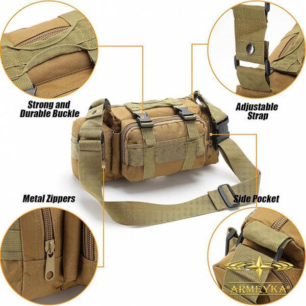 Сумка тактична Molle 15L, Hands, койот. PRC