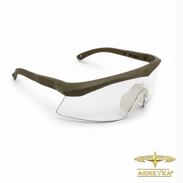 Окуляри балістичні Revision Sawfly Max-Wrap VIRTUS (1 прозора лінза), оправа койот. Велика Британія, оригінал.