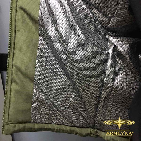 Куртка зимняя,ветро/влагостойкая, с подкладкой omni-heat олива softshell micro ripstop UA