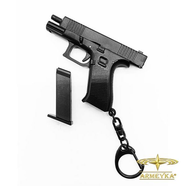 Брелок модель пистолета glock (активная) черный пластик PRC