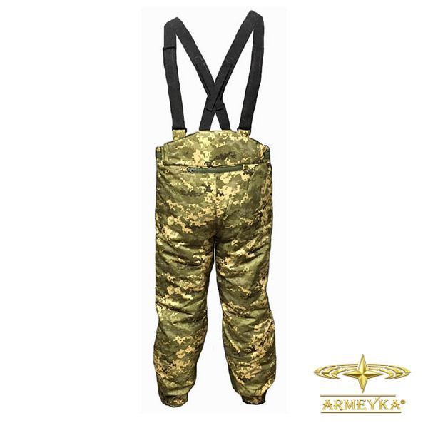 Штани зимові тактичні, напівкомбінезон waterproof, мембрана + кордура. MM-14. Україна