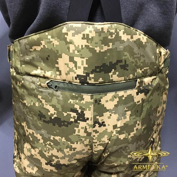 Штани зимові тактичні, напівкомбінезон waterproof, мембрана + кордура. MM-14. Україна