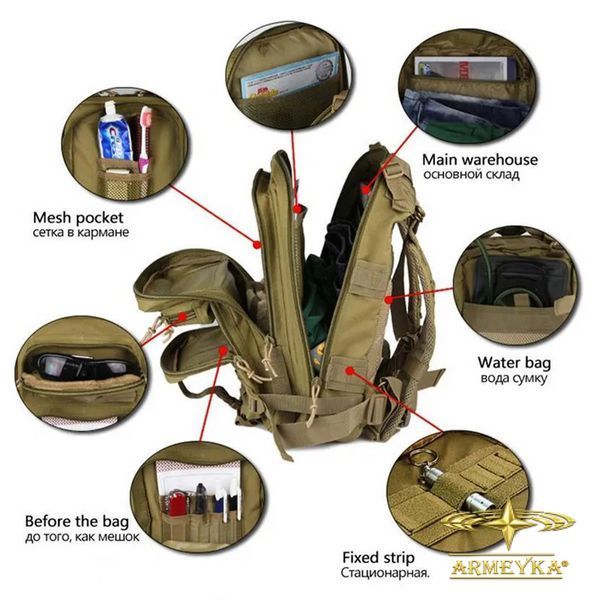 Рюкзак Compact Assault 20L (Caldwell), Multicam. PRC