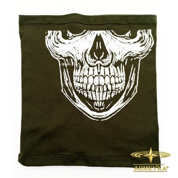 Баф skull ii олива хлопок UA
