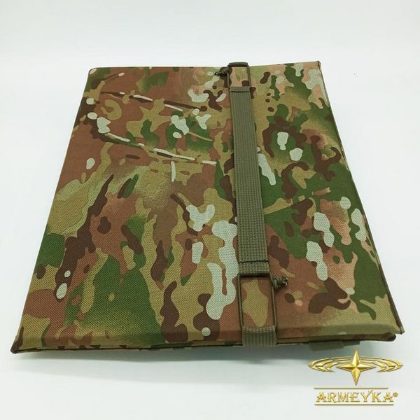 Каремат килимок-сидушка 38x30x1,1 cm, складаний (2 секції, довжина 61 см) multicam (UA)