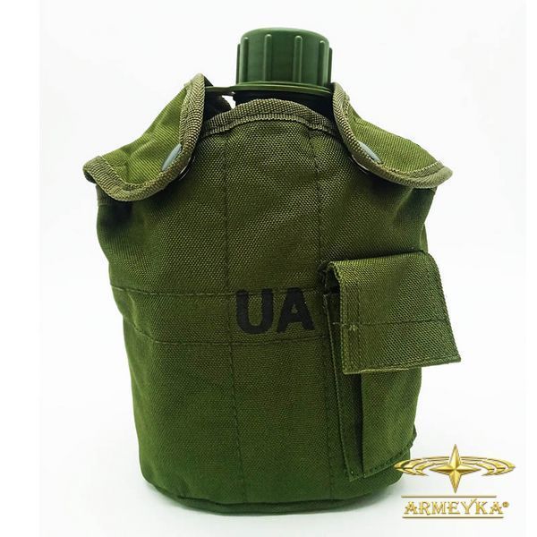 Фляга USA в чохлі, з кружкою, олива. (PRC)