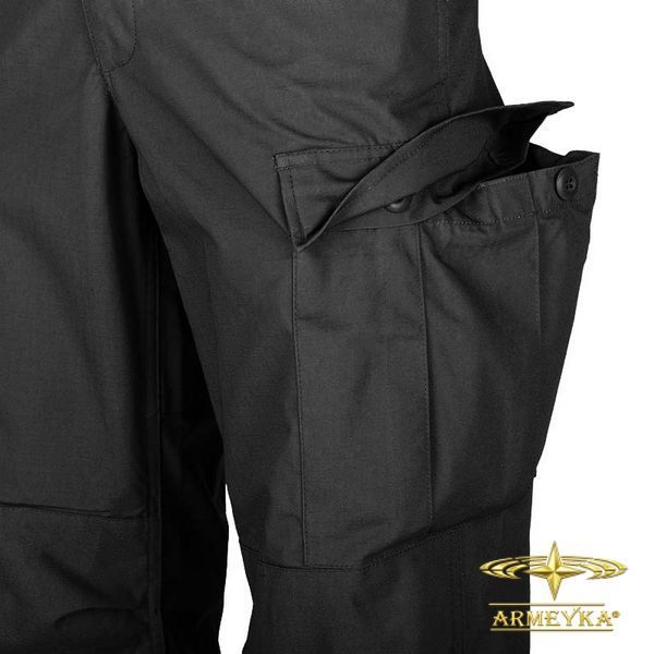 Штани BDU pants polycotton ripstop, чорний. Helikon-Tex&reg;.