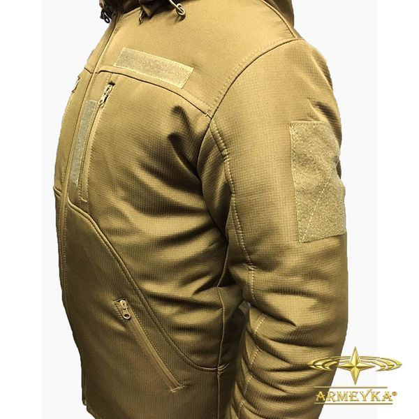 Куртка зимняя,ветро/влагостойкая, с подкладкой omni-heat койот softshell micro ripstop UA