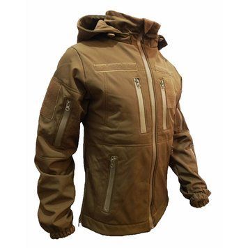 Куртка вітро/вологостійка softshell койот