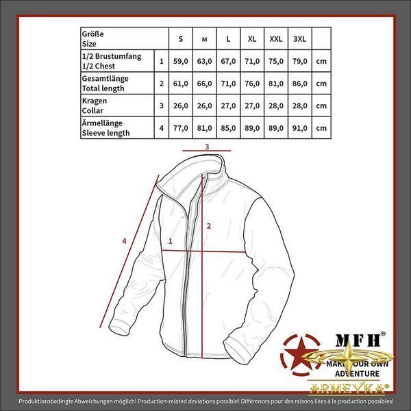 Термокуртка jacket thermal pcs, британских вс (level vii) черный синтетика MFH Германия