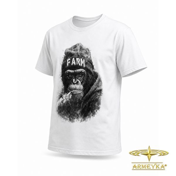 Футболка farm белый пенье/стрейч-коттон UA