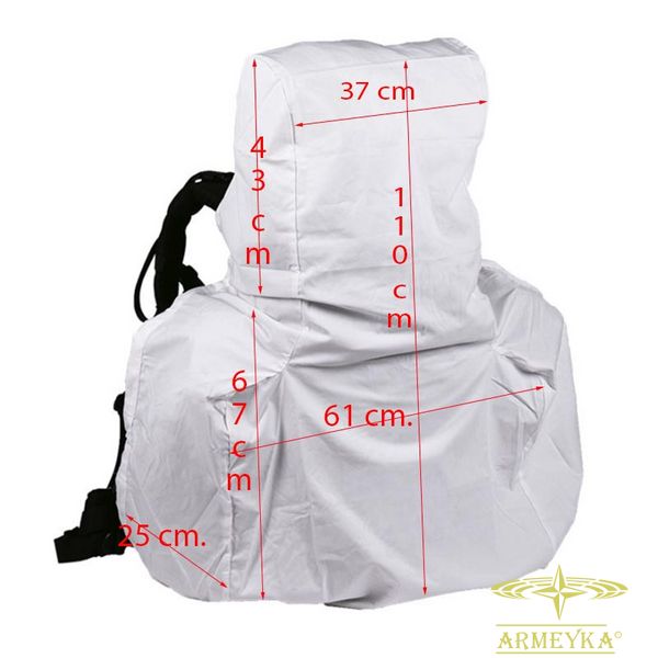 Кавер для рюкзака 80-120 л. білий поліамід Оригінал Чехія 91408300 фото