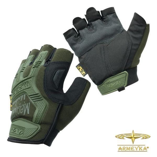 Перчатки тактические mechanix m-pact mpt-72, беспалые олива комби. Вьетнам