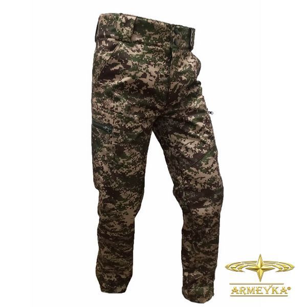Штани тактичні вітро/вологостійкі softshell, хижак. UA.