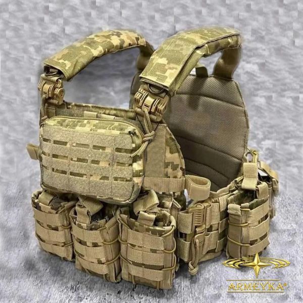 Плитоноска с системой быстрого сброса + 7 подсумков mm-14 кордура Турция
