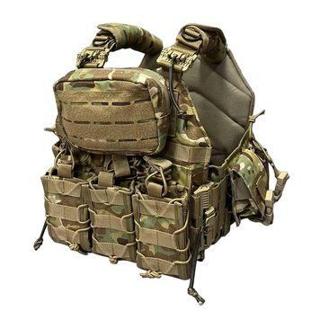 Тактичний жилет Plate Carrier з системою швидкого скидання + 7 підсумків, Multicam, cordura. Туреччина. (multicam, Cordura, Туреччина)