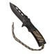 Нож выживания складной, с паракордом (олива) и огнивом черный сталь Mil-Tec Германия 15318410 фото 1
