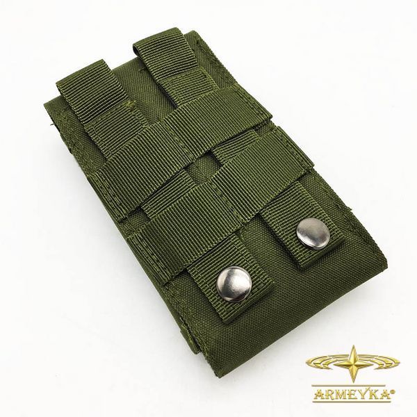 Подсумок для телефона (molle/поясной) олива оксфорд PRC