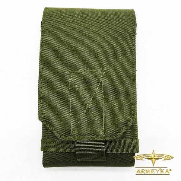 Подсумок для телефона (molle/поясной) олива оксфорд PRC