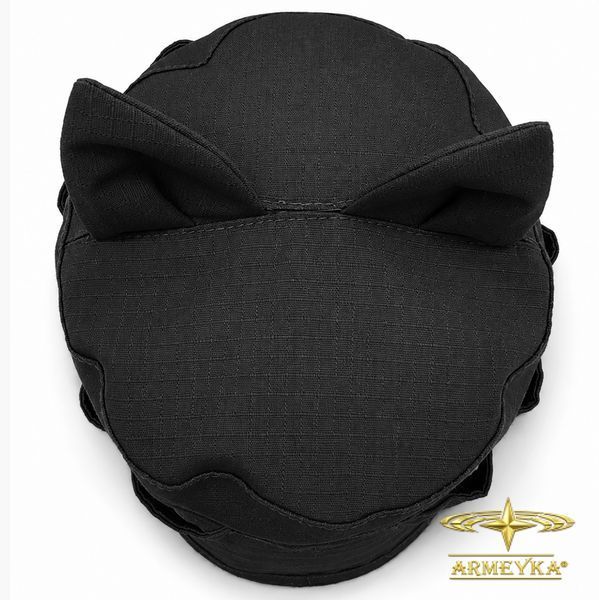 Панама Combat hat special force, трансформер з вушками, чорний. UA