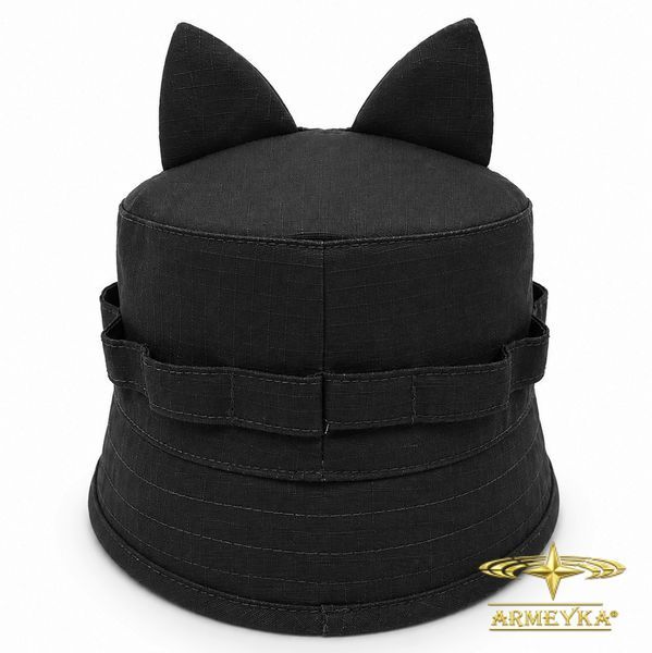 Панама Combat hat special force, трансформер з вушками, чорний. UA