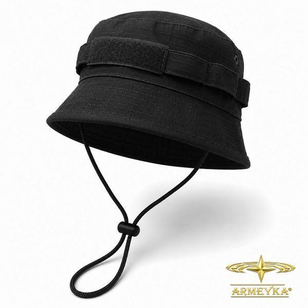 Панама Combat hat special force, трансформер з вушками, чорний. UA