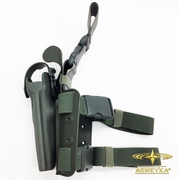 Кобура набедренная safariland 6005-73 (правосторонняя) foliage green пластик Оригинал США