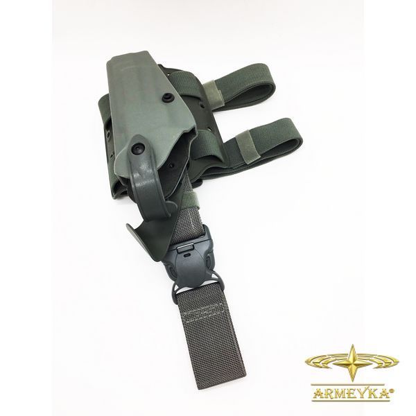 Кобура набедренная safariland 6005-73 (правосторонняя) foliage green пластик Оригинал США
