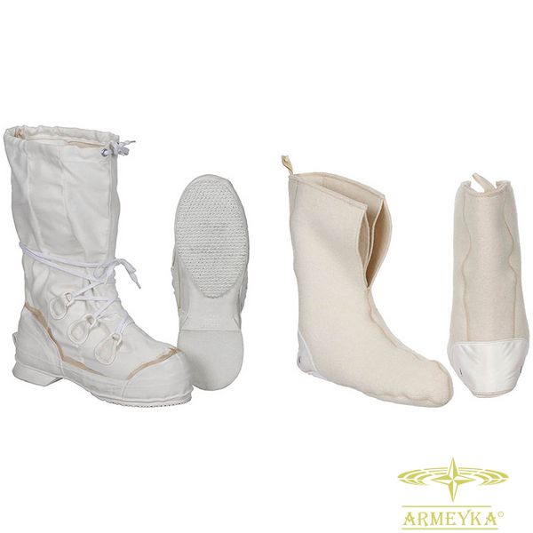 Бахилы арктические ботинки mukluk (с утеплителем + 2 комплекта стелек) белый комбинированнный Оригинал Канада 618518 фото