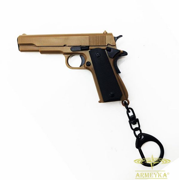 Брелок модель пістолета colt m1911 (активна) олива пластик PRC Y280004B фото