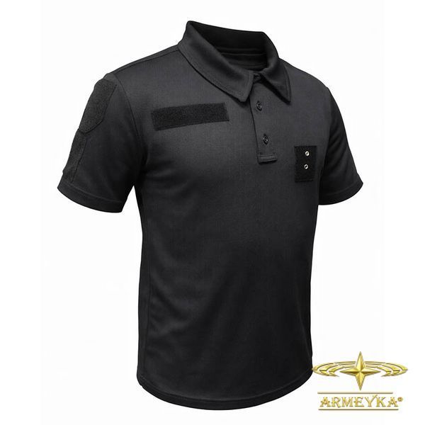 Футболка polo национальная полиция черный coolmax UA