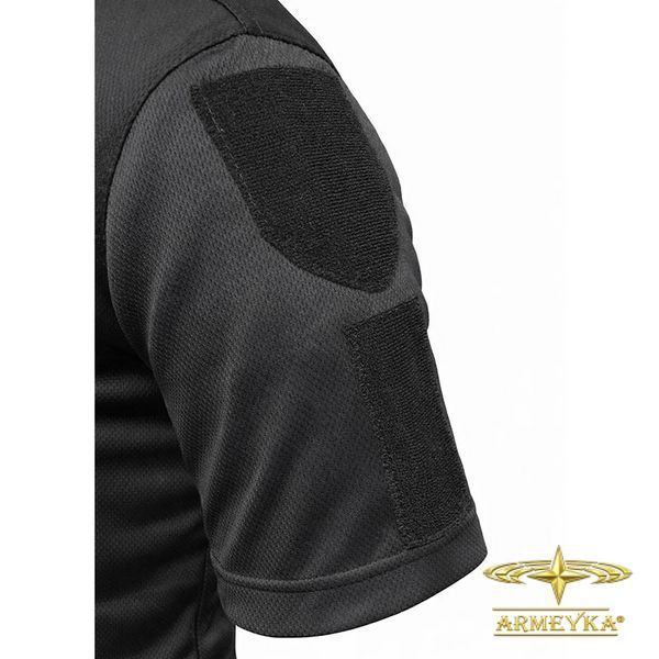 Футболка polo национальная полиция черный coolmax UA