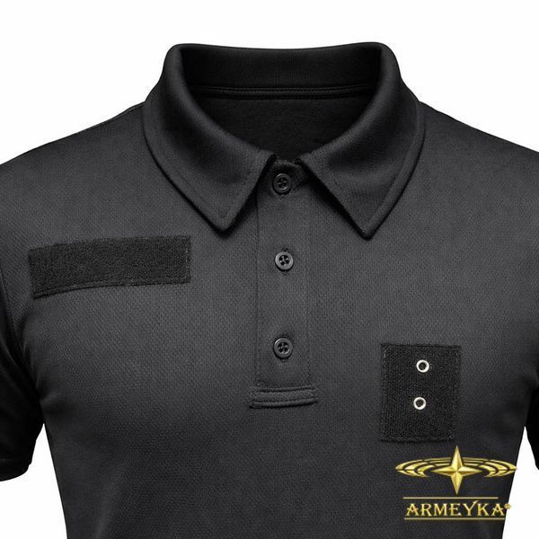 Футболка polo национальная полиция черный coolmax UA
