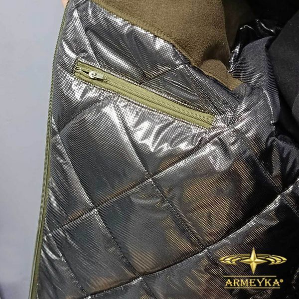 Куртка зимняя,ветро/влагостойкая, с подкладкой omni-heat олива softshell UA