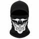 Балаклава skull v (белый принт) черный пенье/стрейч-коттон UA 100101A фото 2