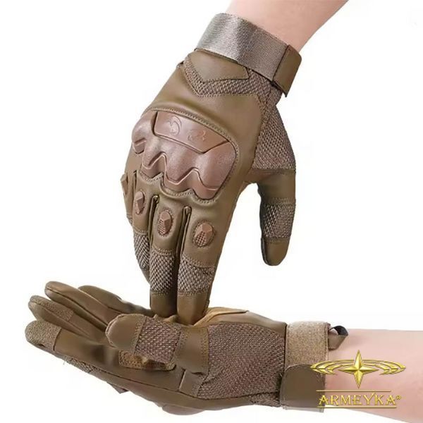 Перчатки тактические mtb gloves, с защитой (сенсорные) койот синтетика PRC
