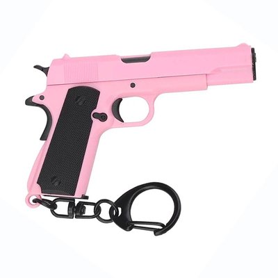 Брелок модель пистолета colt m1911 (активная) розовый пластик PRC Y280004P фото